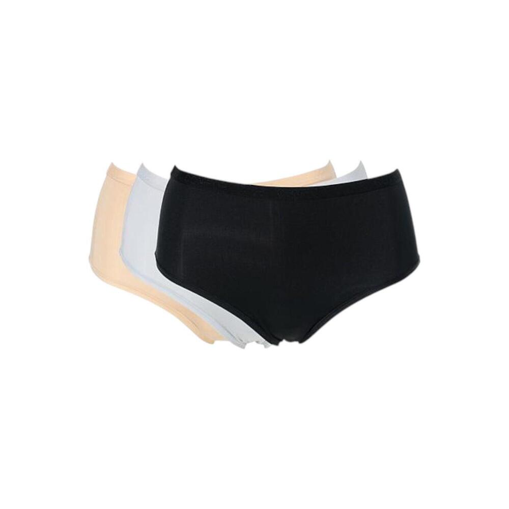 Comfort Code Women's 3pk Smooth Brief Beige/Black/Gray -